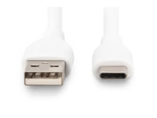 USB-C siliconen oplaadkabel USB-A USB-C 1m USB 2.0 60W wit