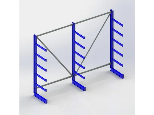 Draagarmstelling 2000x2700x630mm 6gelijk Lange Armen Incl. Poot