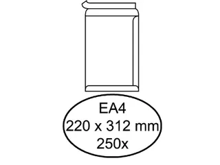 Envelop Hermes Akte Ea4 220x312mm Zelfklevend Wit doos à 250 stuks - 1