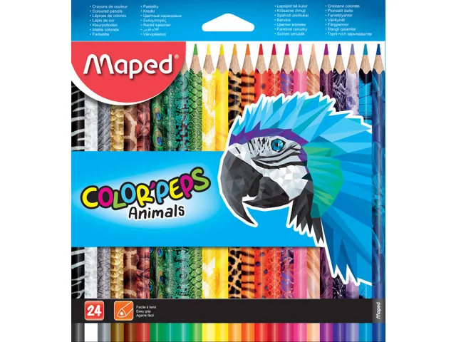 Kleurpotlood Maped Color'Peps Animals set à 24 kleuren