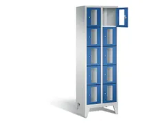 Lockerkast 1850x610x500mm 2x5 vakken Cilinderslot Poten, RAL5010