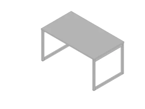 bureau,HxBxD 730x1400x800mm,blad grijs,sledeframe aluminium