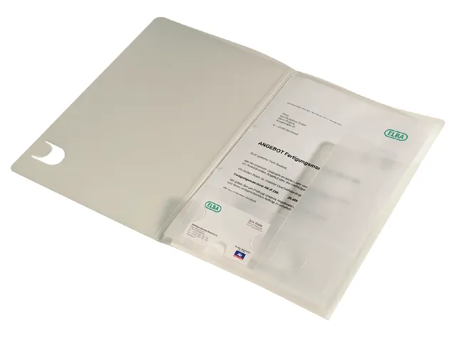 Offertemap Oxford A4 met insteektas 2 kleppen 0,5mm PP transparant