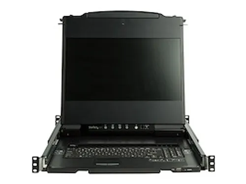 17 inch LCD KVM Console 1U Rackmount DVI VGA USB QWERTY