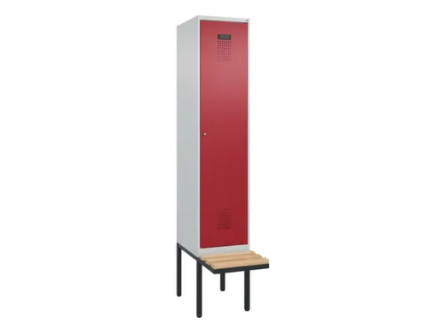 locker met bank,HxBxD 2120x400x815mm,1vak,vak B 400mm,cilinderslot