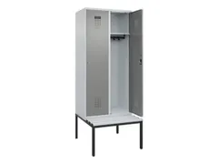 locker met bank,HxBxD 2120x800x815mm,2vak,vak B 400mm,cilinderslot