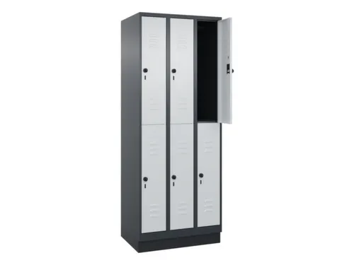 dubbeldekse locker,HxBxD 1950x750x500mm,3x2vak.,vak B 250mm