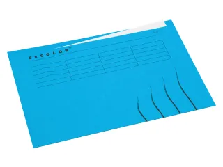 Vouwmap Secolor A4 ongelijk 225gr blauw - 1