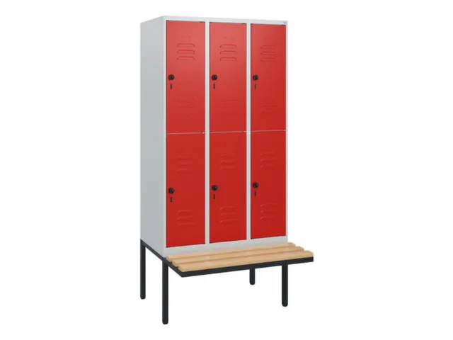 Dubbeldekse dekenkist,HxBxD 1950x900x815mm,3x2vak.,vak B 300mm