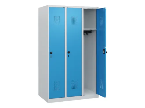schoollocker,HxBxD 1530x900x500mm,3vak,vak B 300mm,draaigrendel