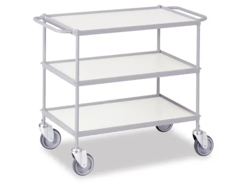 Universele Wagen 150kg 785x500mm 3 Etages Met Beugel Zilvergrijs
