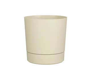 Plantenpot Mica Coco met schotel rond beige 29.5 x 28 cm - 2