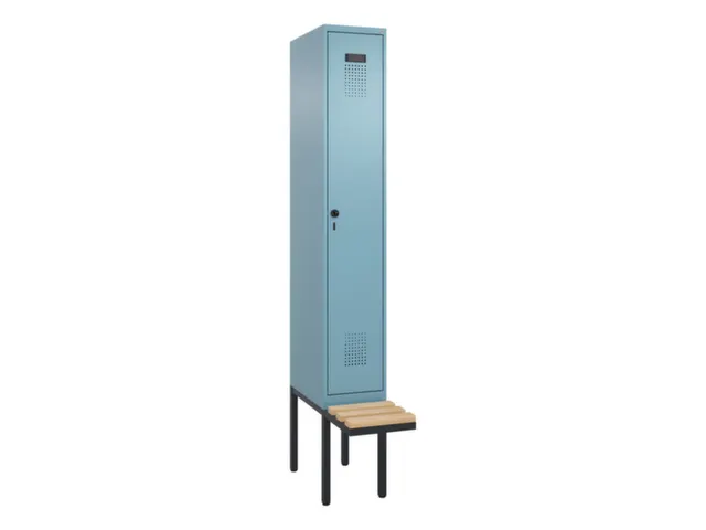 locker met bank,voor scheiding van kleding,HxBxD 2120x300x815mm,1vak