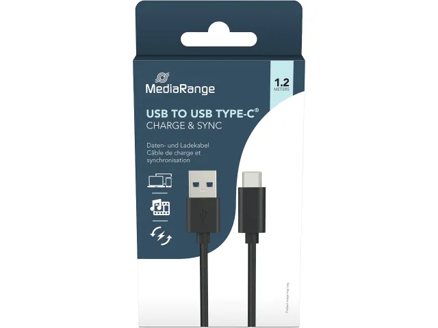 Oplaad- en datakabel 1,2m MRCS160 USB 3.0 type C zwart