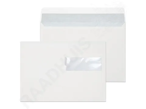 Dienstenvelop Venster Rechts Raadhuis 162x229mm C5 Wit Gegomd