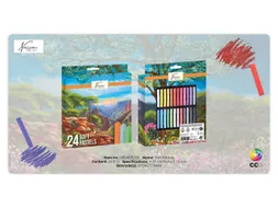 Pastelkrijt Nassau fine art zacht blister 24 stuks assorti