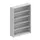 kantoorstelling grondveld HxBxD 1850x1306x335mm 5 OH Stalen Ral7035