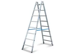 Bokladder Dubbelzijdig Aluminium L 2.35m 2x8sporten