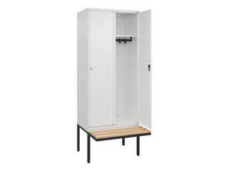 locker met bank,HxBxD 2120x800x815mm,2vak,vak B 400mm,cil.-slot - 2