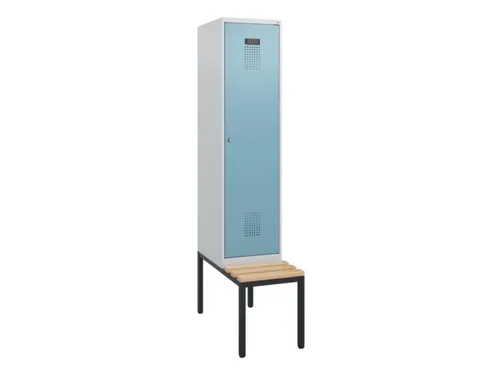 locker met bank,HxBxD 1950x400x815mm,1vak,vak B 400mm,cilinderslot