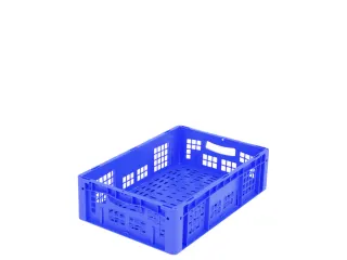 Euronorm Stapelkrat Pp 170x600x400mm Wanden/Bodem Opengewerkt Blauw - 1