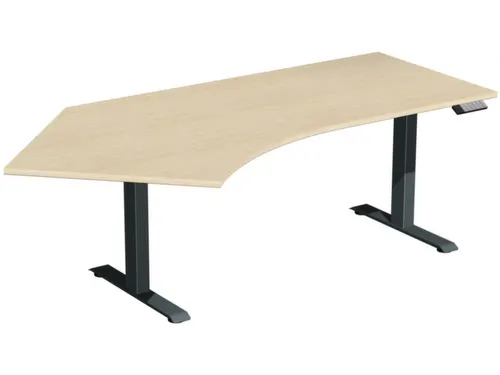Elektrisch in hgte vst. hoekbureau,HxBxD 730-1230x2166x1130mm