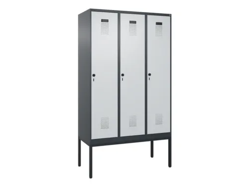locker,HxBxD 2120x1200x500mm,3vak,vak B 400mm,draaigrendel