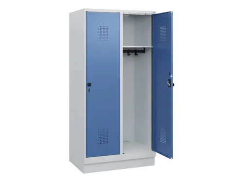 schoollocker,HxBxD 1630x800x500mm,2vak,vak B 400mm,draaigrendel,sokkel