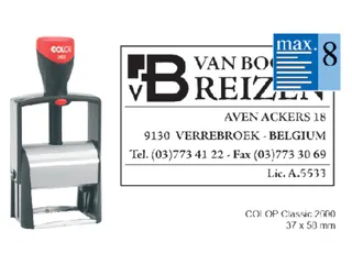 Tekststempel Colop 2600 +bon 8regels 58x37mm zwart - 1