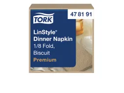 Tork 478167 LinStyle Dinnerservet Premium 1-laags Biscuit 700 Stuks
