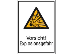 waarschuwings-combibord,v. binnen/buiten,Pas op! Explosiegevaar