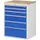 ladekast 1035x770x650mm 6laden cilinderslot RAL7035 RAL5010 beuken