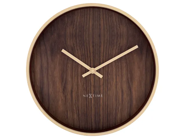 Wandklok NeXtime Oslo 30 cm bruin