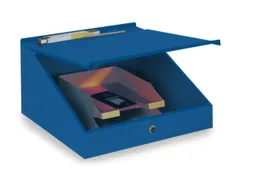 Wandlessenaar Hxbxd 250x495x495mm Cilinderslot Ral 5012
