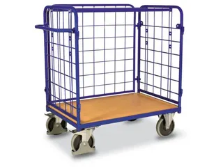 Etagewagen 500kg 1000x700mm H 1220 Mm 3 Wanden Draadgaas 1 Etage - 2