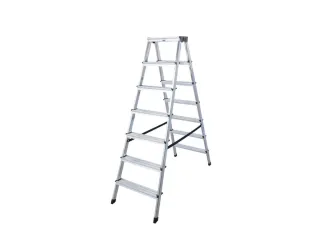 Lichte Universele Trapladder Tweezijdig L 1 64m H 1 29m 2x7treden - 1