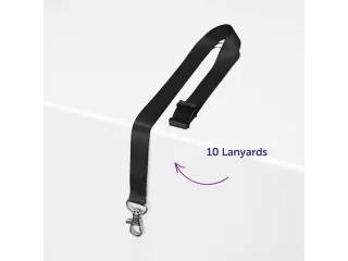 Lanyard Avery rPET zwart 440x15mm met karabijnhaak 10 stuks - 4
