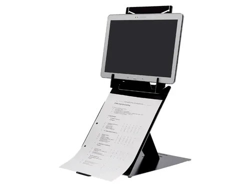 Tablet en laptopstandaard in 1 R-Go Riser Duo voor 10-22 inch Zwart