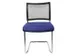 Chaise visiteur Assise bleu Dossier maille Noir Cadre traineau
