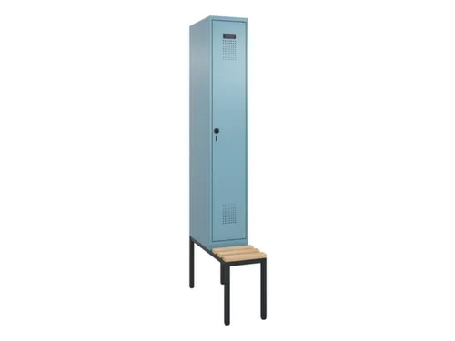 locker met bank,voor scheiding van kleding,HxBxD 2120x300x815mm,1vak