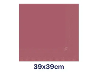 Tissue Servet 39x39cm 2-Laags 1/4 Vouw Burgundy 12x150st - 3