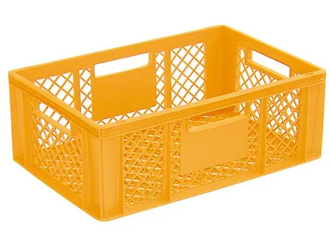 Euronorm Stapelkrat Pe 220x600x400mm 43liter Open Geel