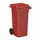 container,120l,HxBxD 933x500x550mm,deksel rood,romp HDPE rood,2wielen