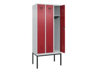 locker,HxBxD 2120x900x500mm,3vak,vak B 300mm,cil.-slot,voetonderstel - 1
