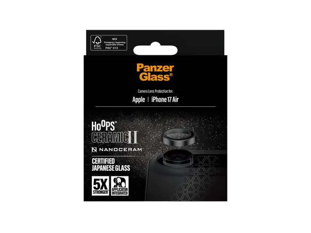 PanzerGlass Hoops Ceramic II Camera Lens Protector iPhone Air, Ap