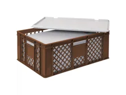 Euronorm-stapelbak,m. isoleerbox,HxLxB 240x600x400mm,43/20,4l,HDPE