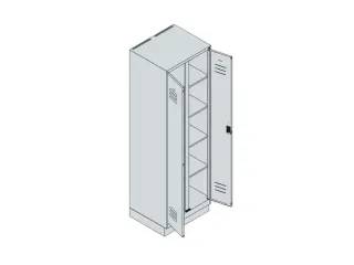 wasgoedverdeelkast,HxBxD 1950x600x500mm,vak B 300mm,draaigrendel - 4