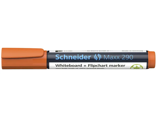 Boardmarker Schneider Maxx 290 ronde punt oranje 2-3mm