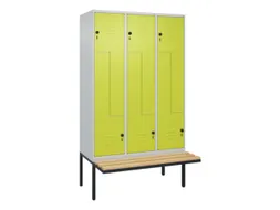 Z-garderobekast,HxBxD 2120x1200x815mm,6vak,vak B 400mm,draaigrendel