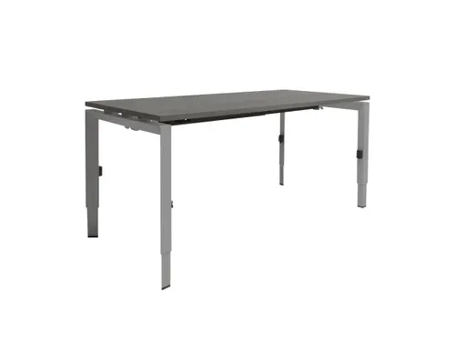 Bureau Linesto N3 hoogte instelbaar 180x80cm Logan eiken, Alu poot